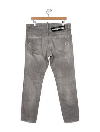 Dsquared² Mid-Rise Straight Leg Jeans
