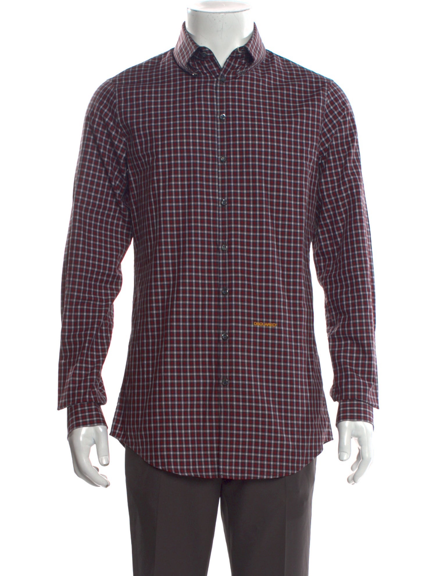 Dsquared² Plaid Print Long Sleeve Shirt