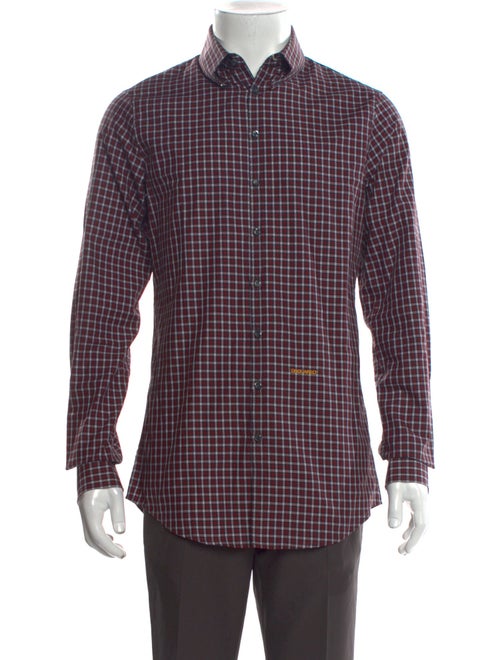 Dsquared² Plaid Print Long Sleeve Shirt