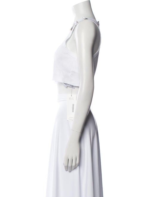 Dsquared² Square Neckline Sleeveless Crop Top