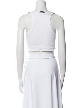 Dsquared² Square Neckline Sleeveless Crop Top