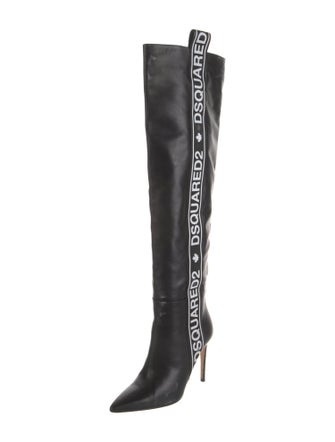 Dsquared² Leather Printed Boots