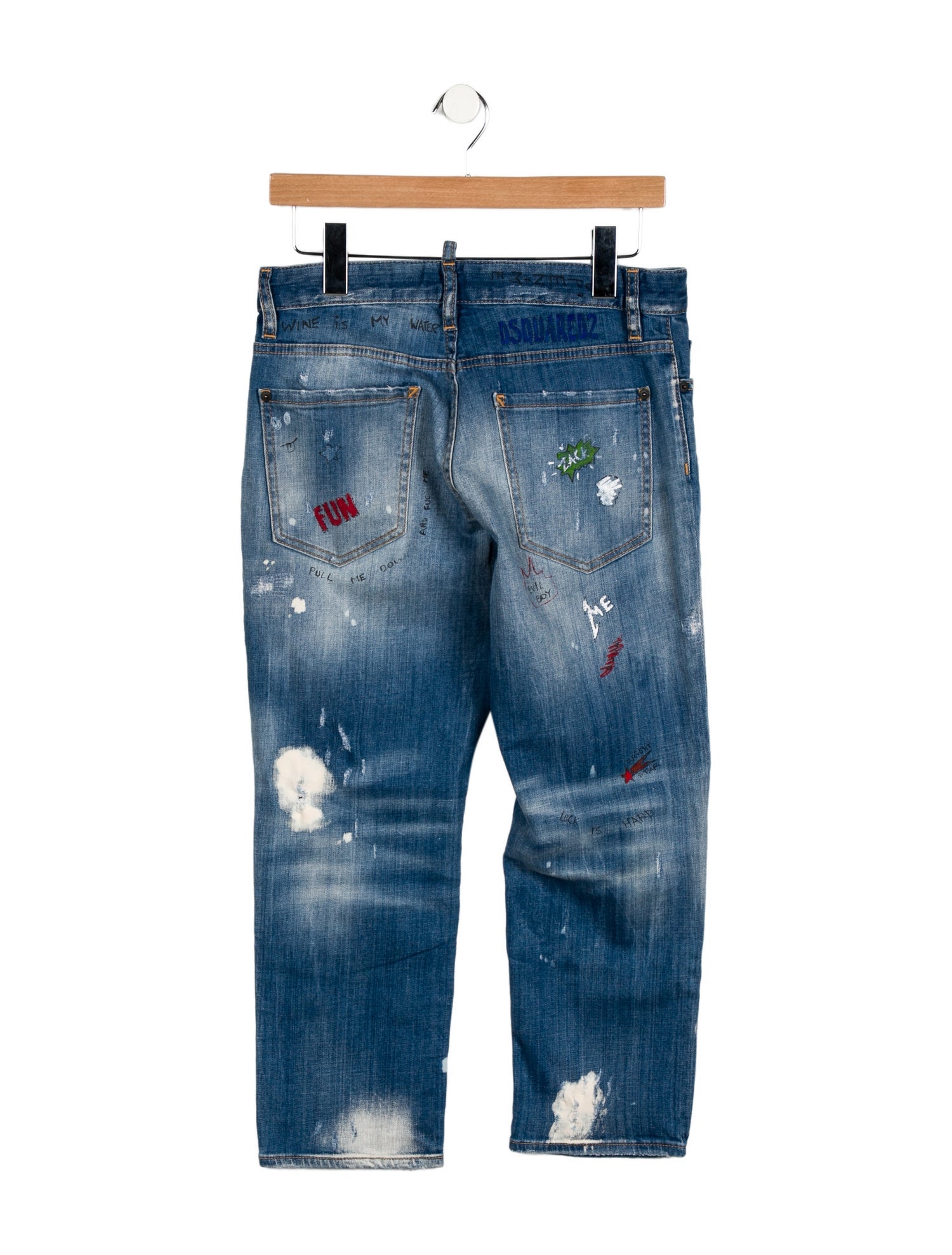 Dsquared² Mid-Rise Straight Leg Jeans