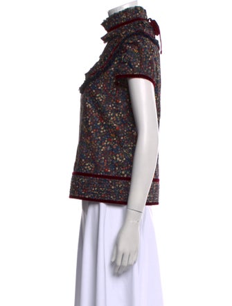 Dsquared² Floral Print Turtleneck Top