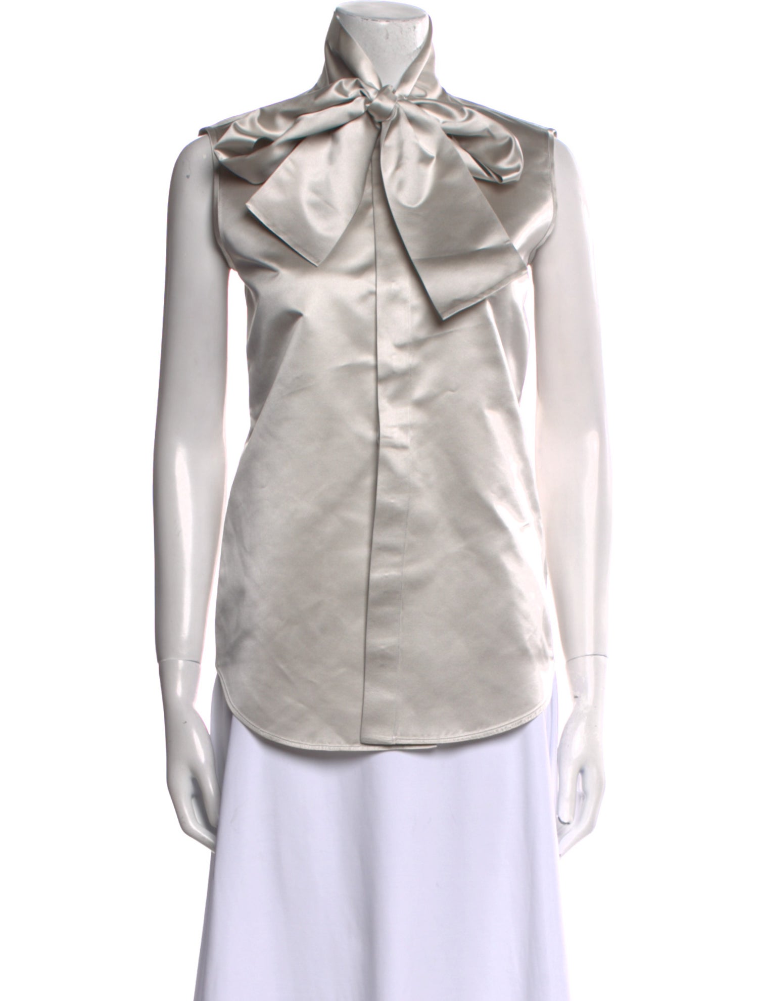 Dsquared² Silk Cowl Neck Button-Up Top