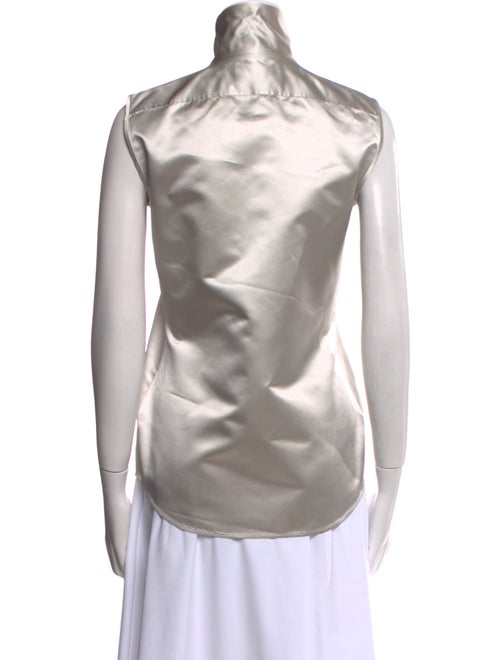 Dsquared² Silk Cowl Neck Button-Up Top