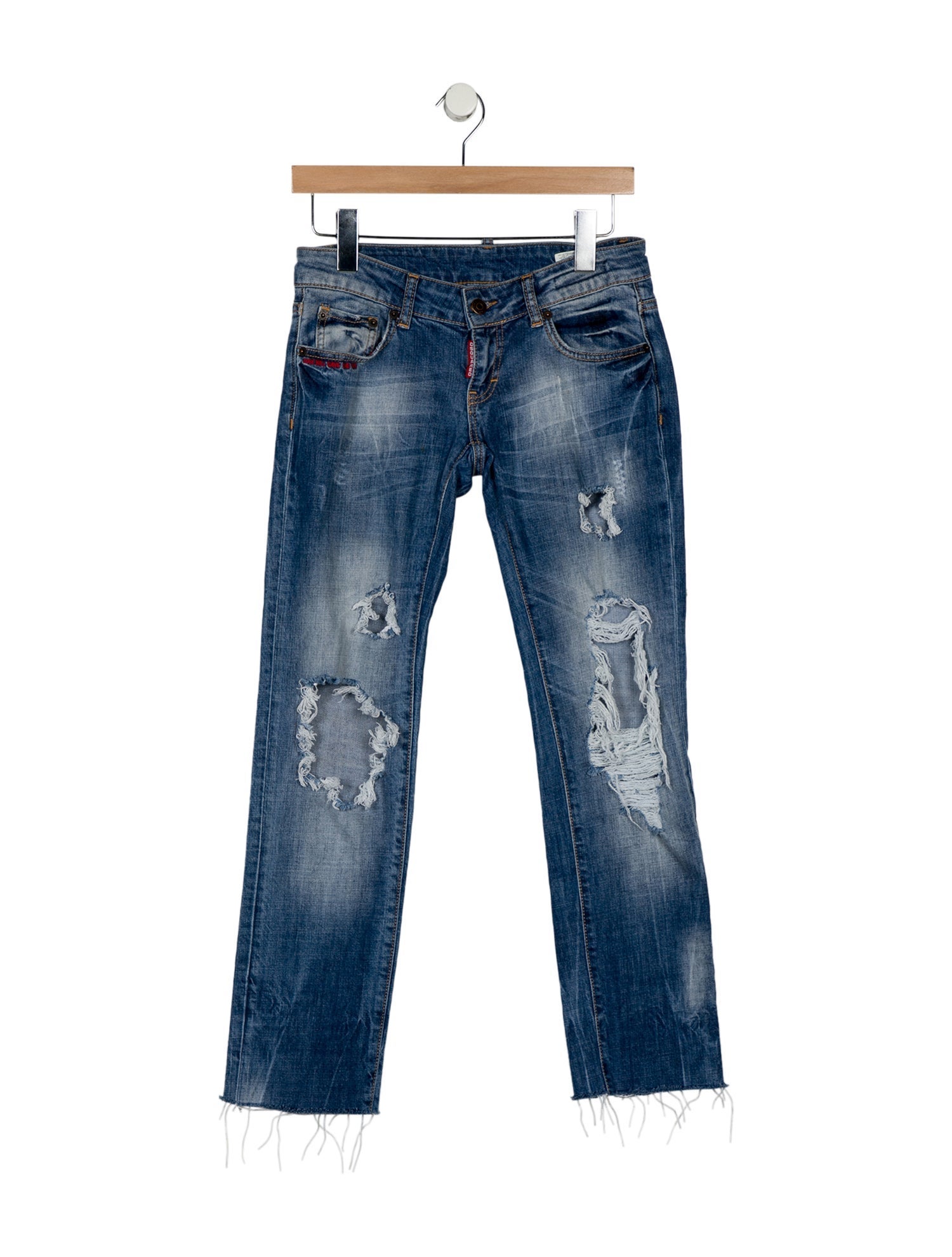 Dsquared² Low-Rise Straight Leg Jeans