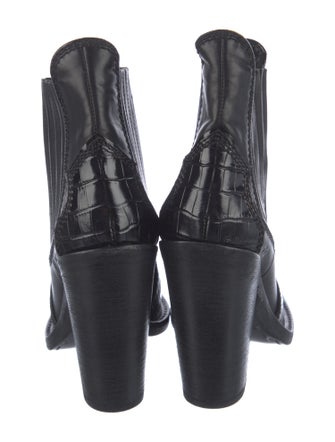 Dsquared² Embossed Leather Chelsea Boots