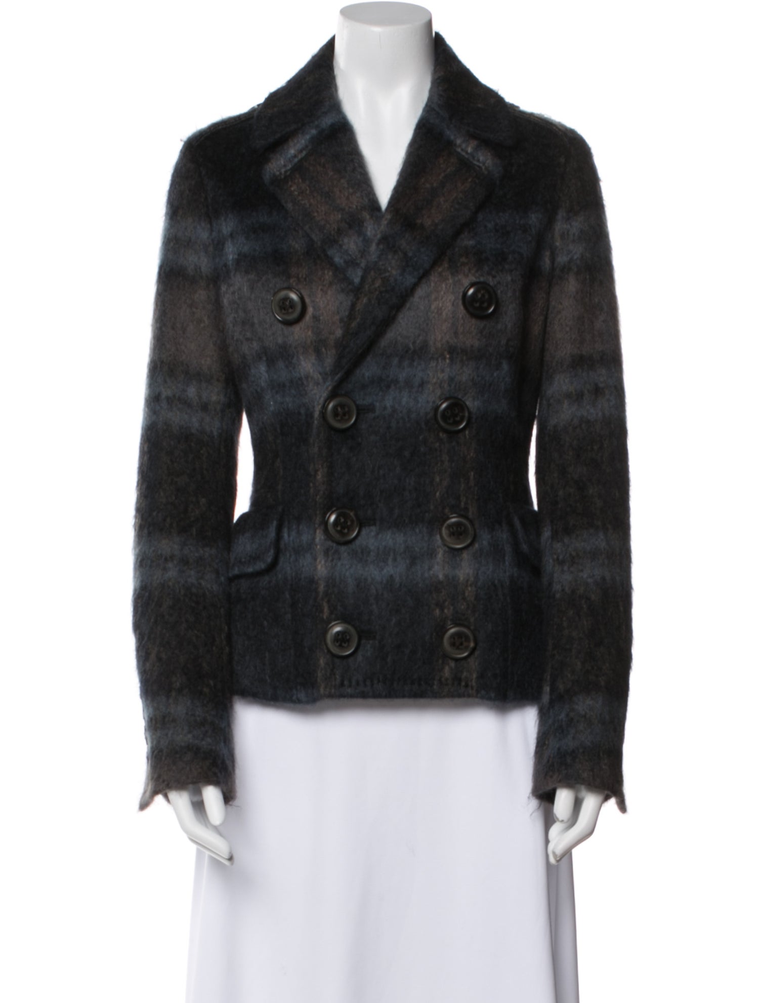 Dsquared² Mohair Plaid Print Jacket
