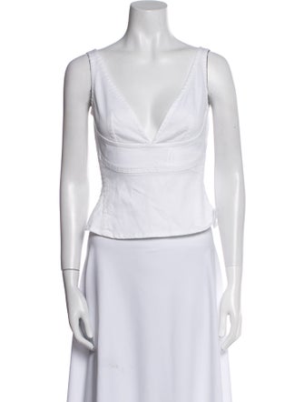 Dsquared² V-Neck Sleeveless Crop Top