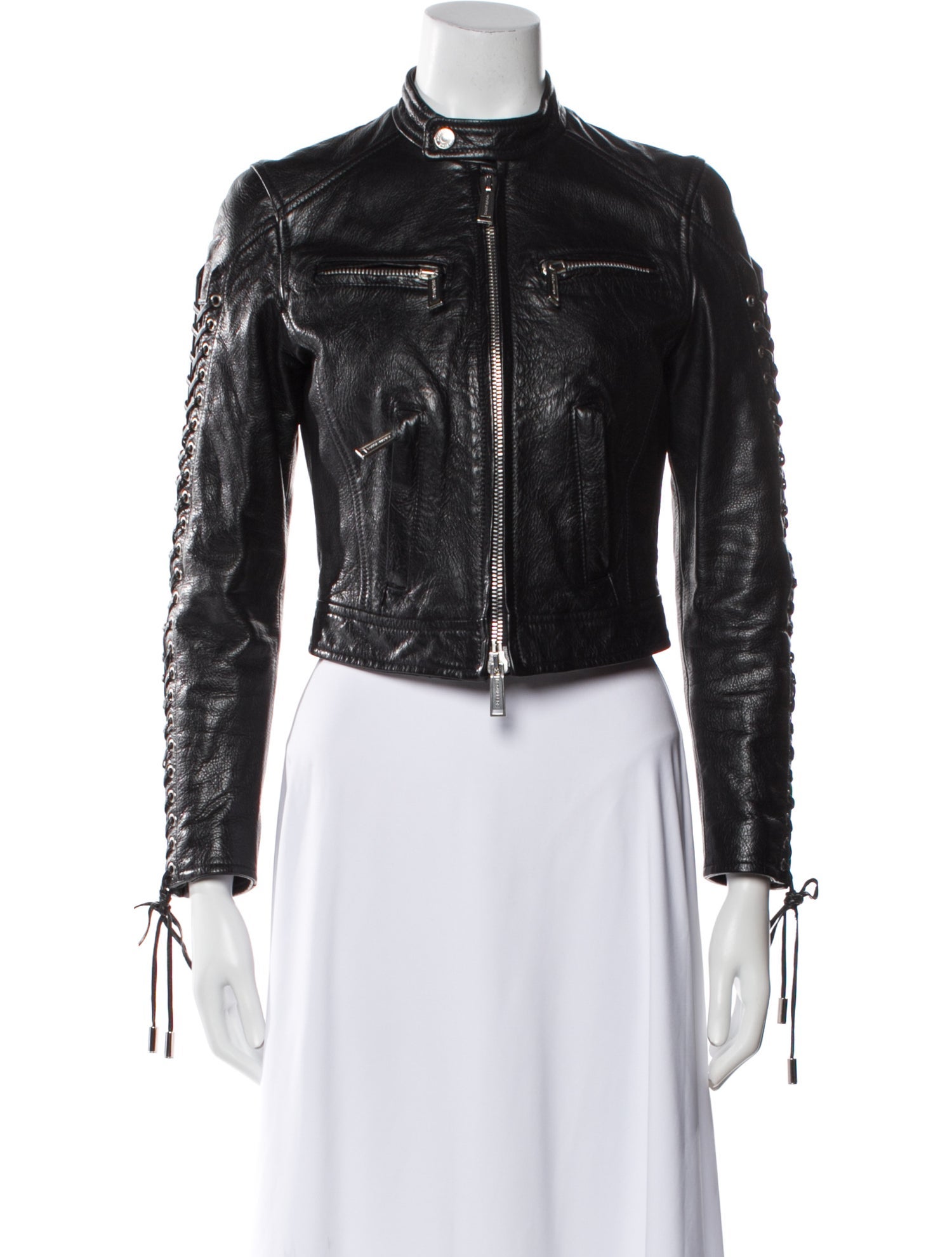 Dsquared² Calf Leather Biker Jacket