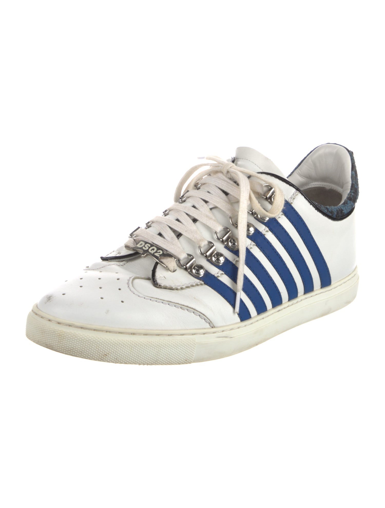 Dsquared² Leather Striped Sneakers
