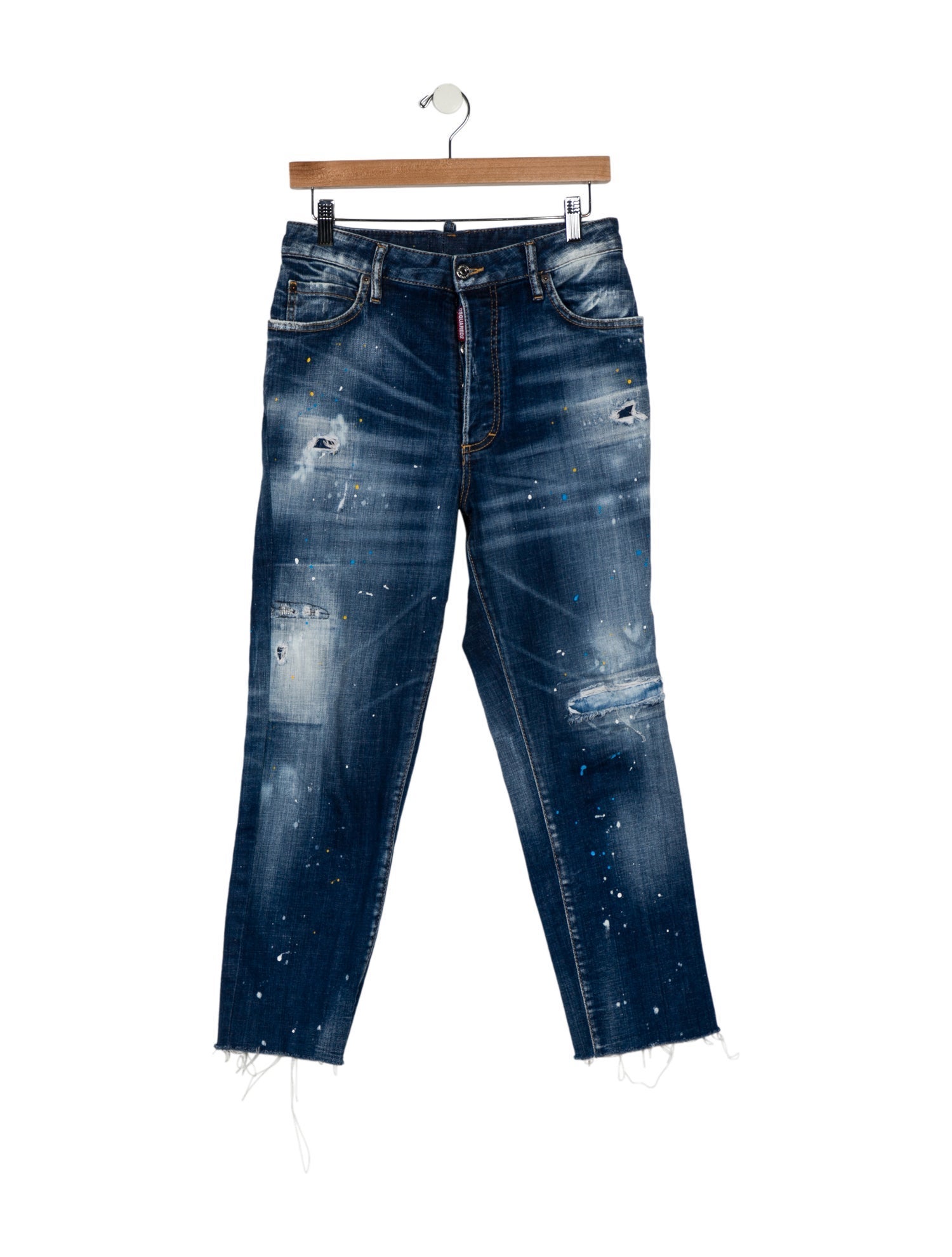 Dsquared² High-Rise Straight Leg Jeans