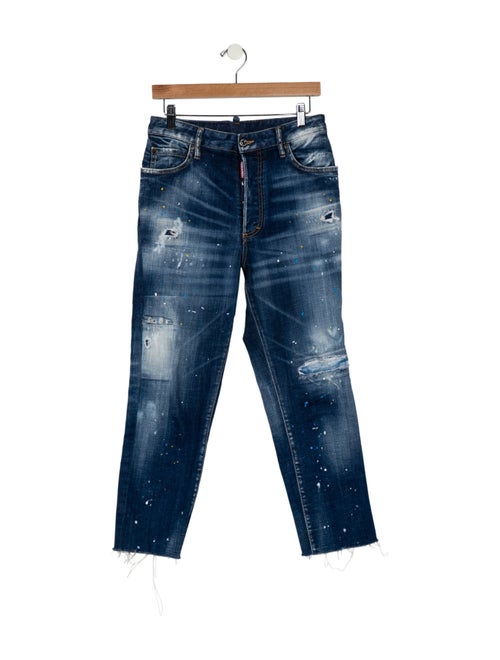 Dsquared² High-Rise Straight Leg Jeans