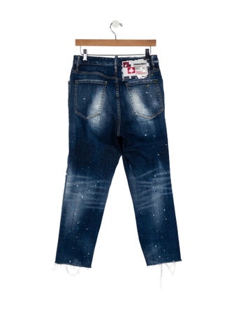 Dsquared² High-Rise Straight Leg Jeans