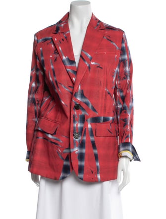Dsquared² Plaid Print Blazer