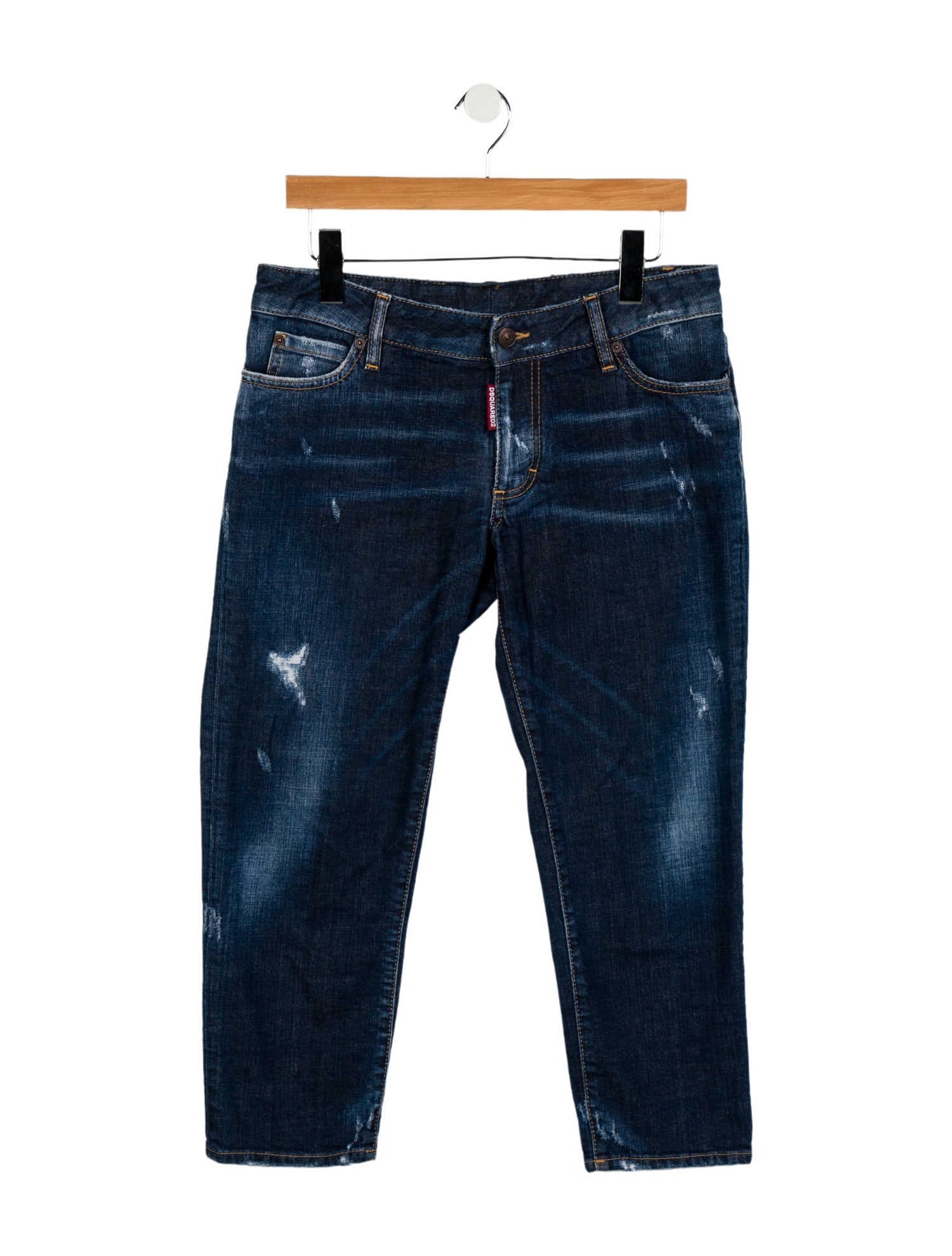 Dsquared² Mid-Rise Straight Leg Jeans
