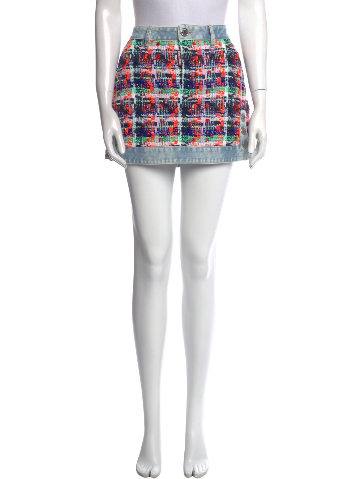 Dsquared² Tweed Pattern Mini Skirt
