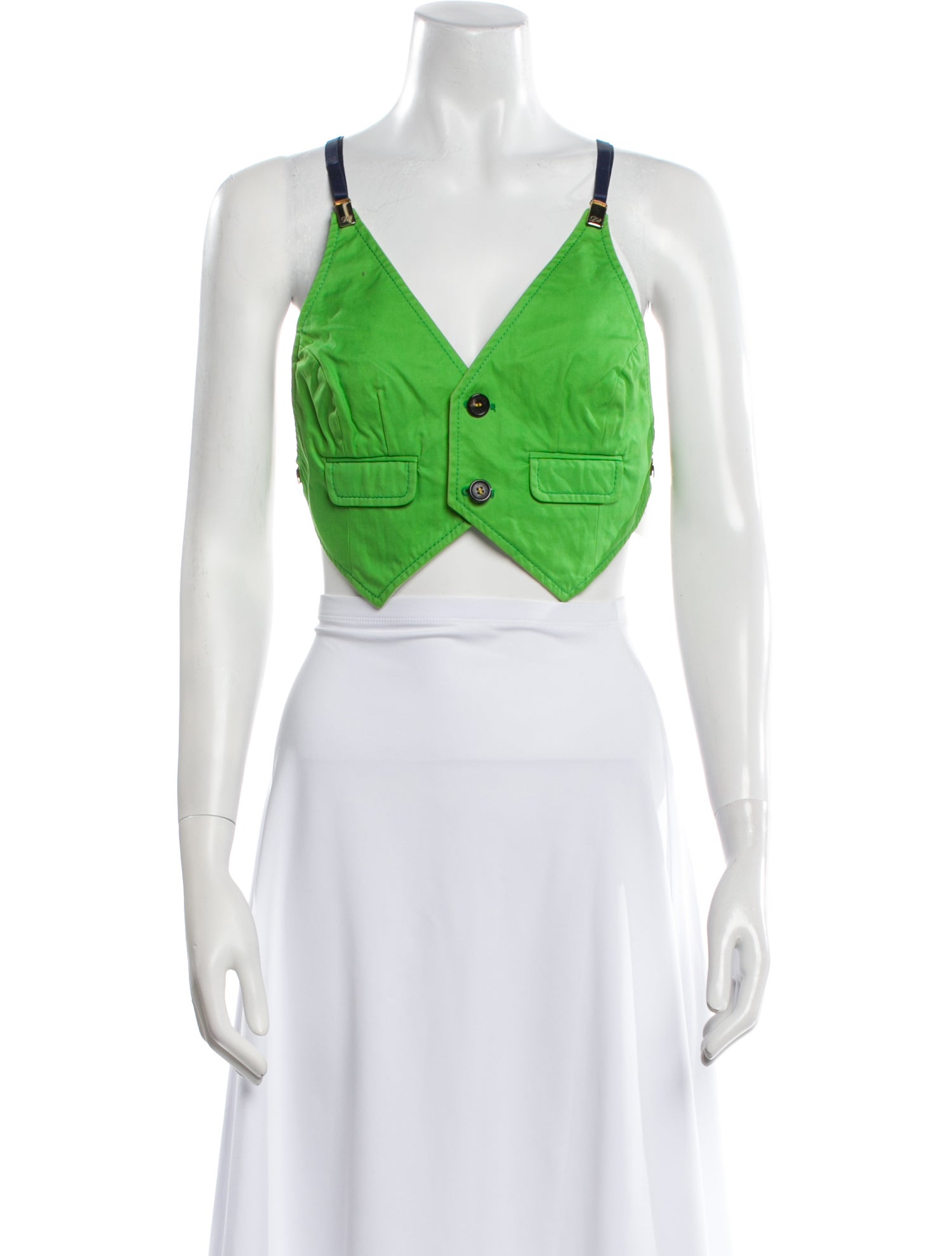 Dsquared² V-Neck Sleeveless Crop Top