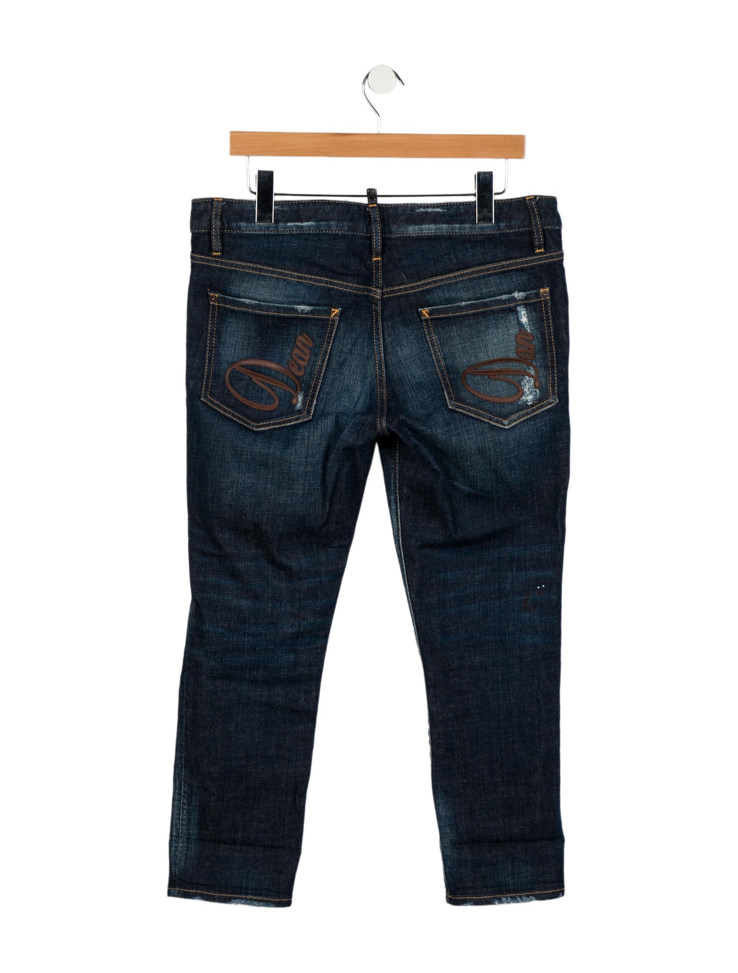 Dsquared² High-Rise Straight Leg Jeans