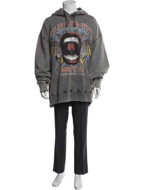 Dsquared² Graphic Print Crew Neck Hoodie