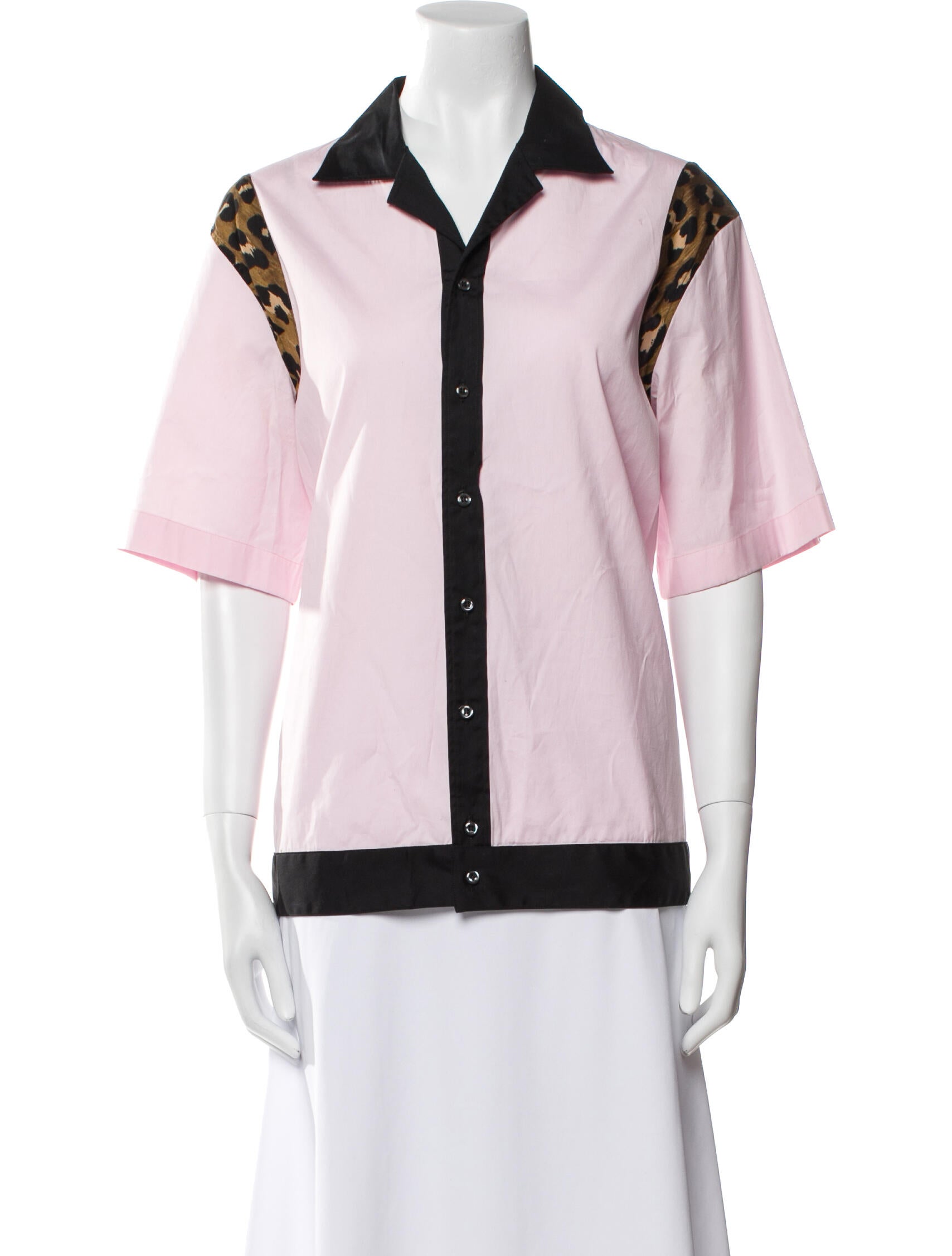 Dsquared² Three-Quarter Sleeve Button-Up Top
