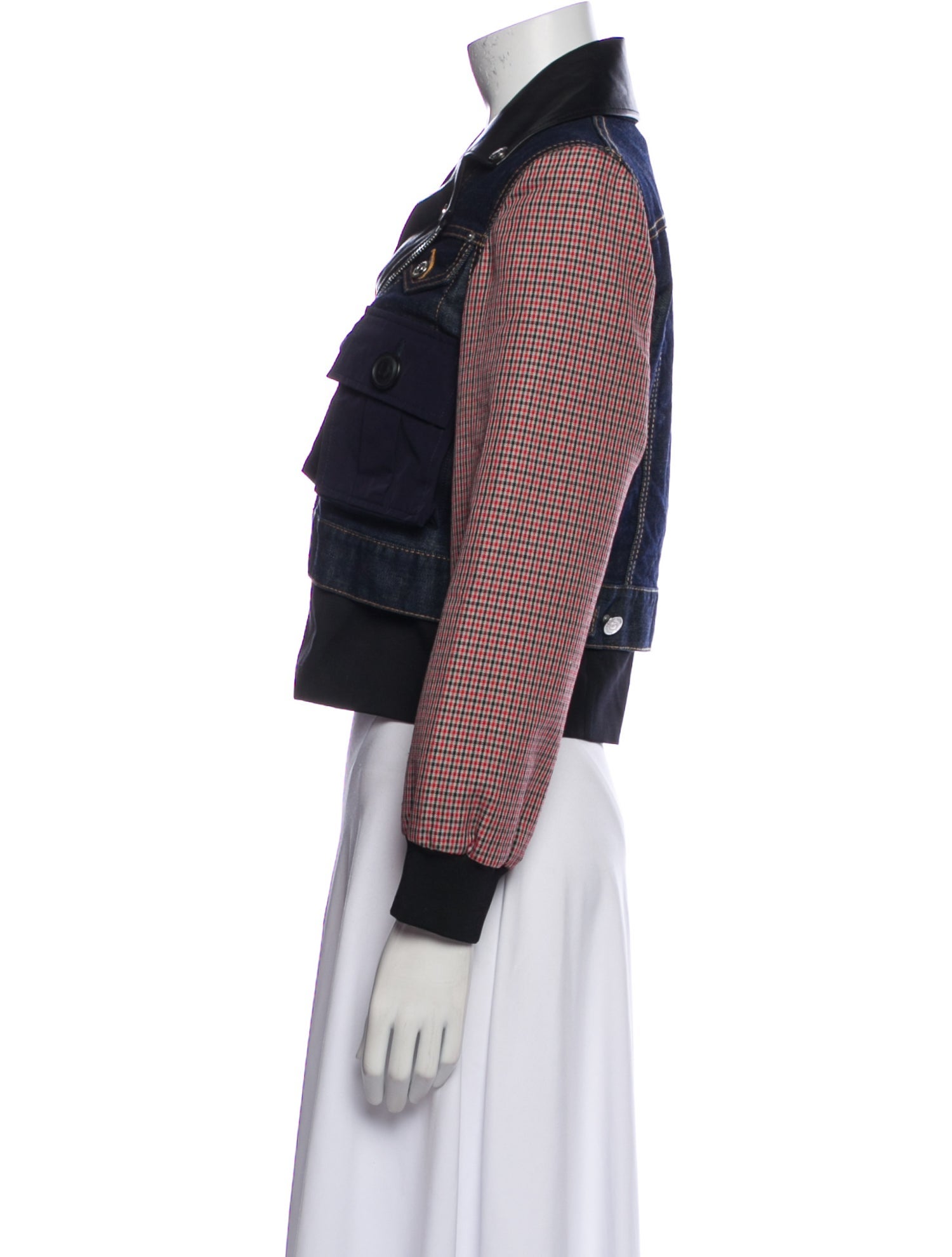 Dsquared² Plaid Print Denim Jacket