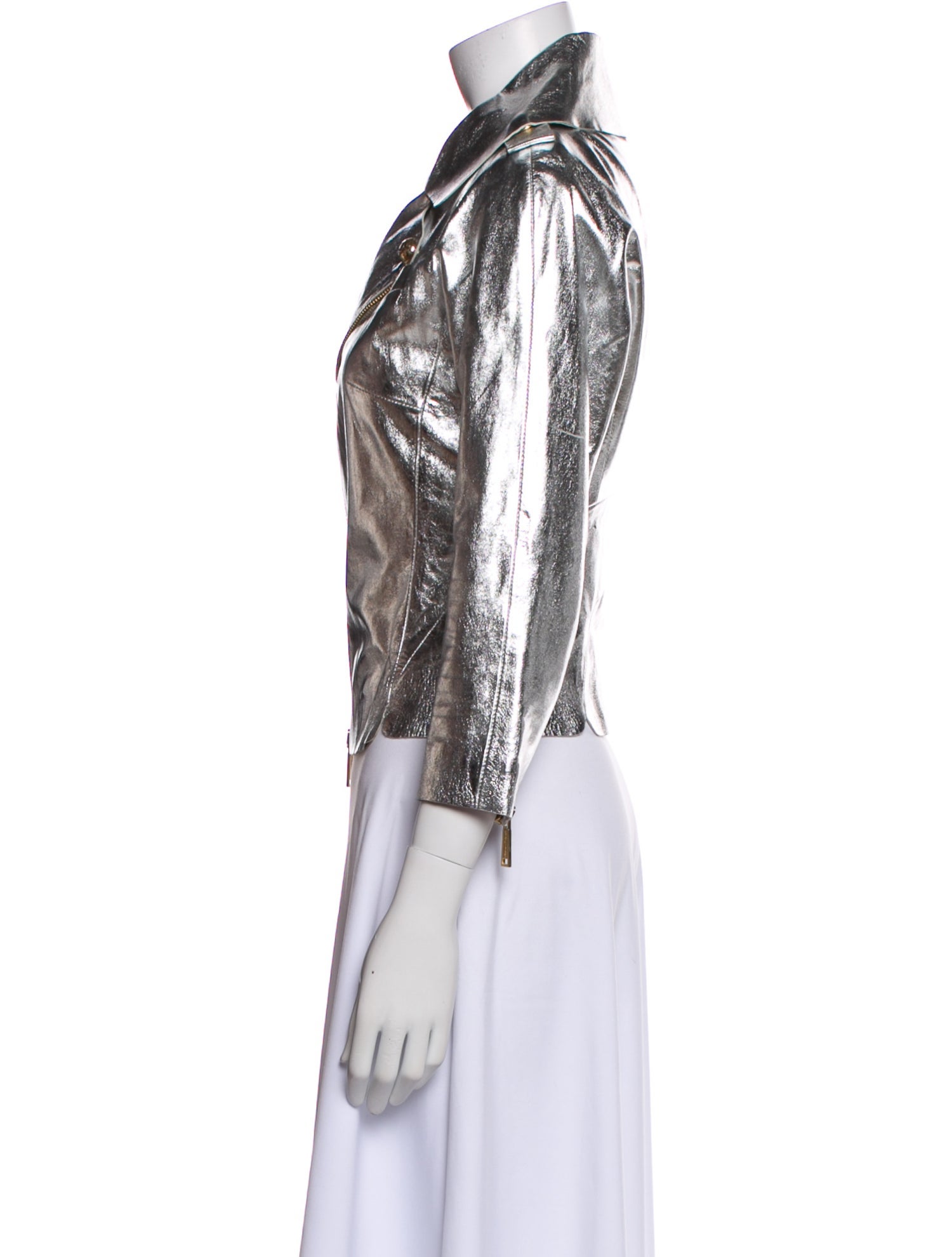 Dsquared² Calf Leather Printed Evening Jacket