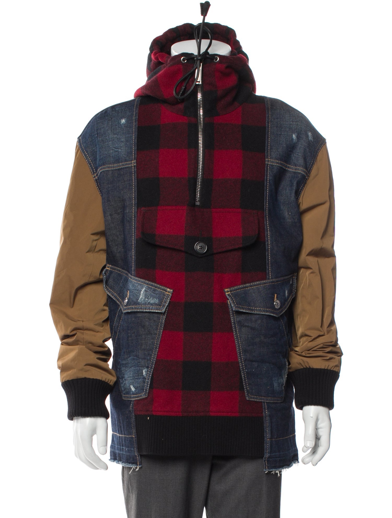 Dsquared² Plaid Print Puffer Coat