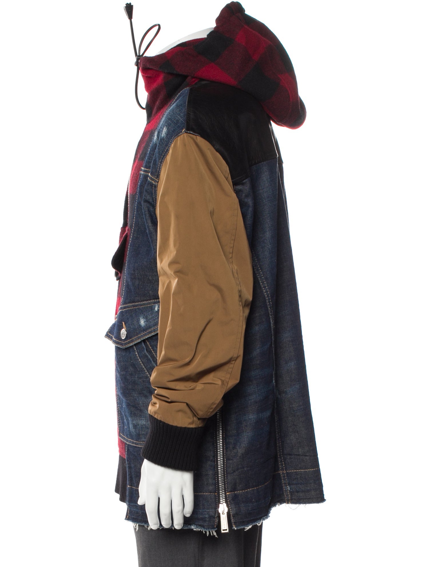 Dsquared² Plaid Print Puffer Coat