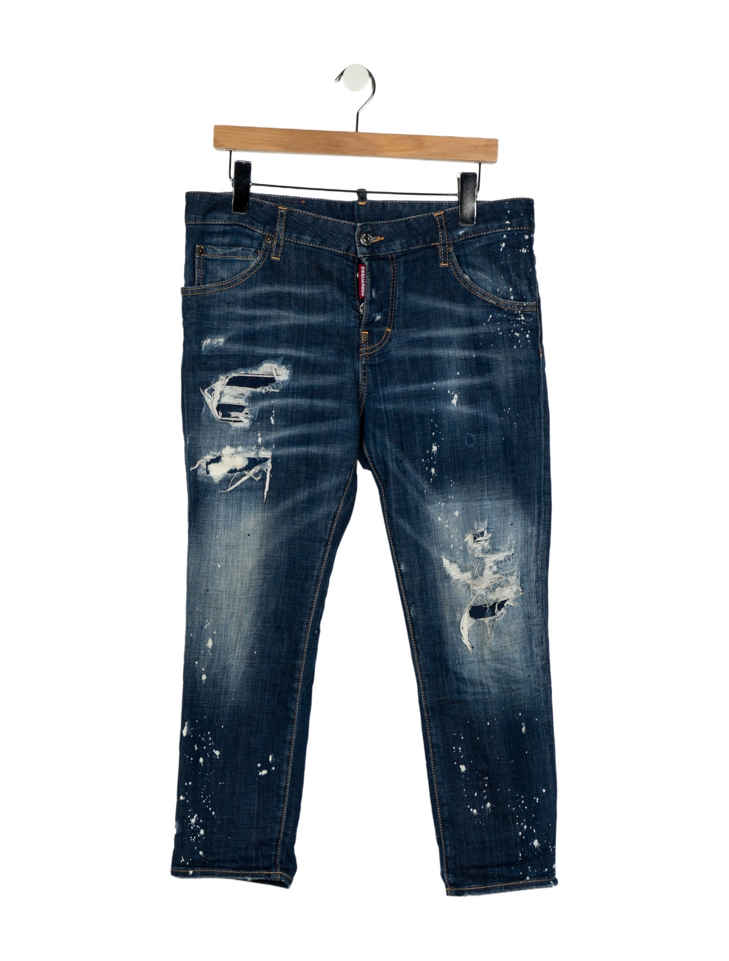 Dsquared² Mid-Rise Straight Leg Jeans