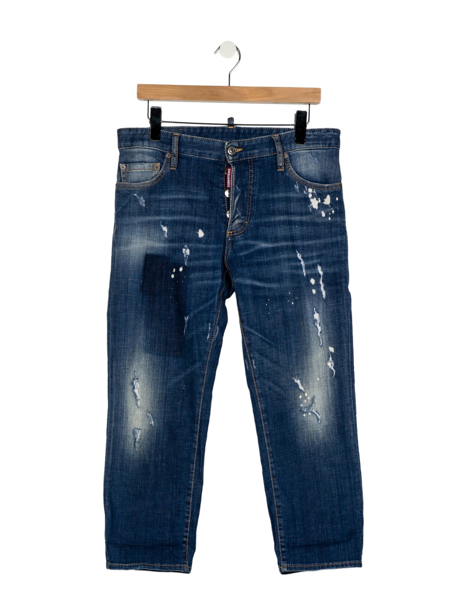 Dsquared² Mid-Rise Straight Leg Jeans