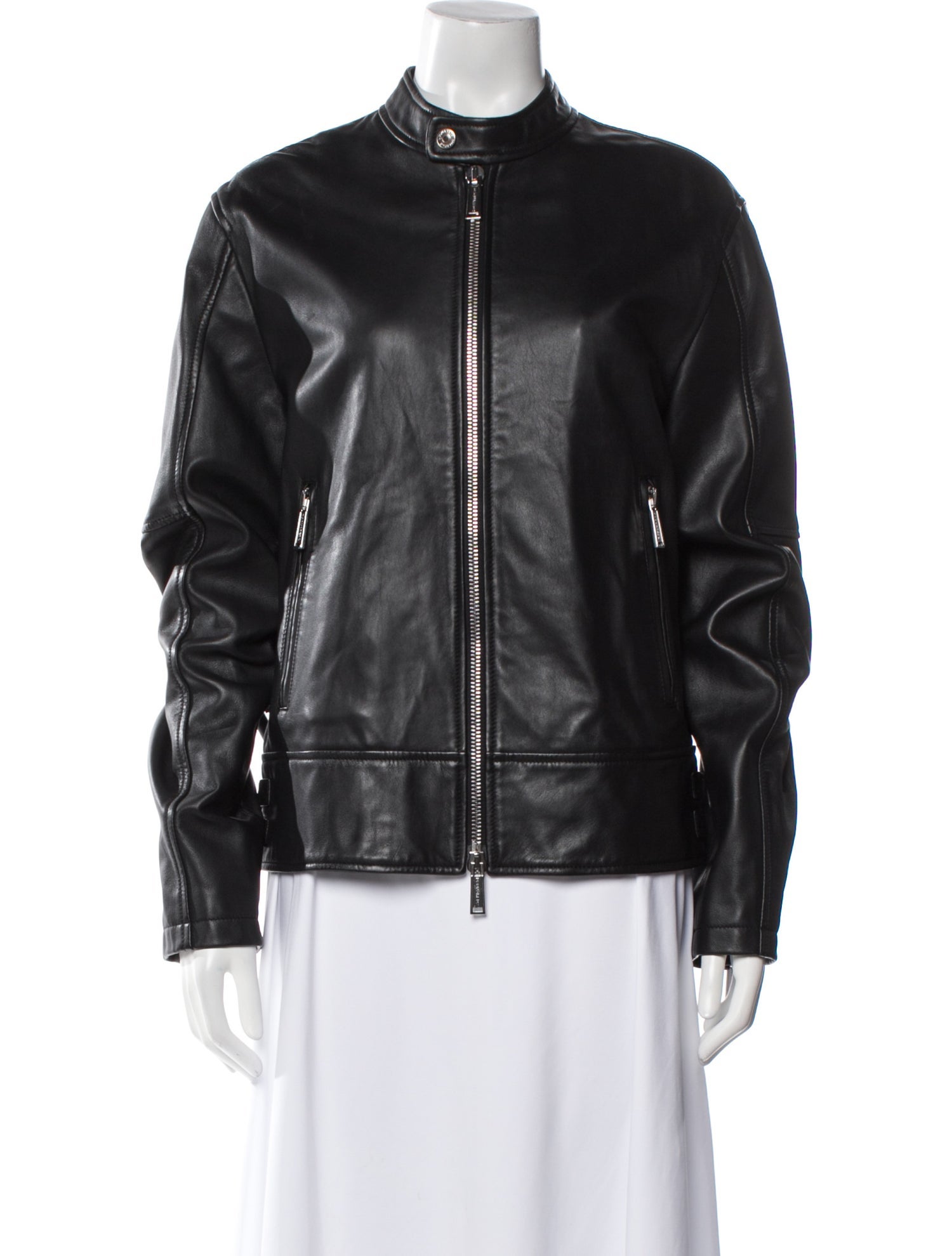 Dsquared² Leather Bomber Jacket