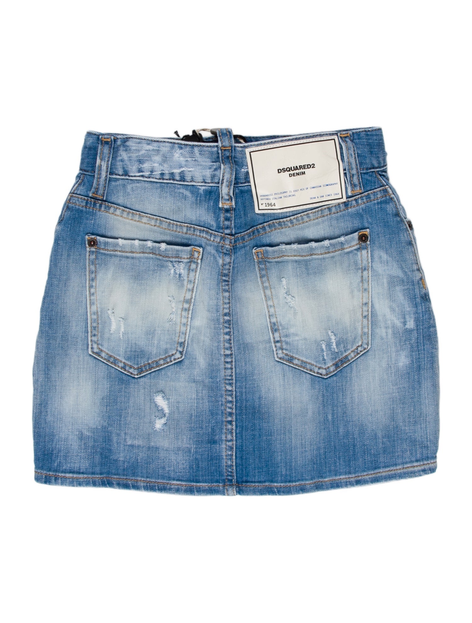 Dsquared² Distressed Accents Mini Skirt w/ Tags