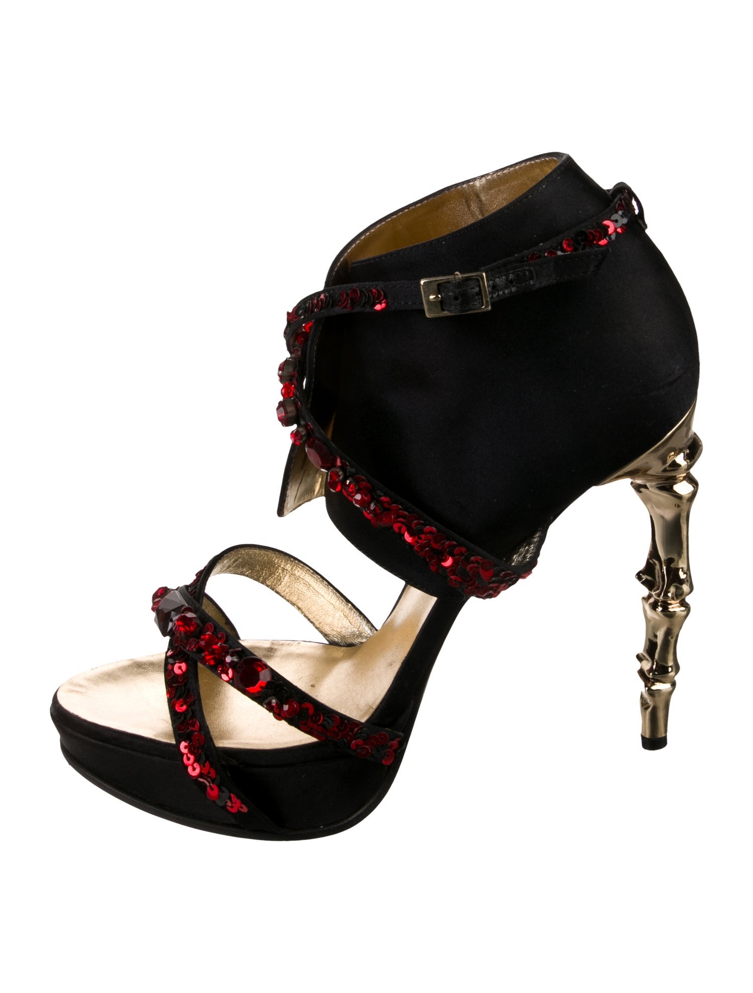 Dsquared² Satin Colorblock Pattern Sandals