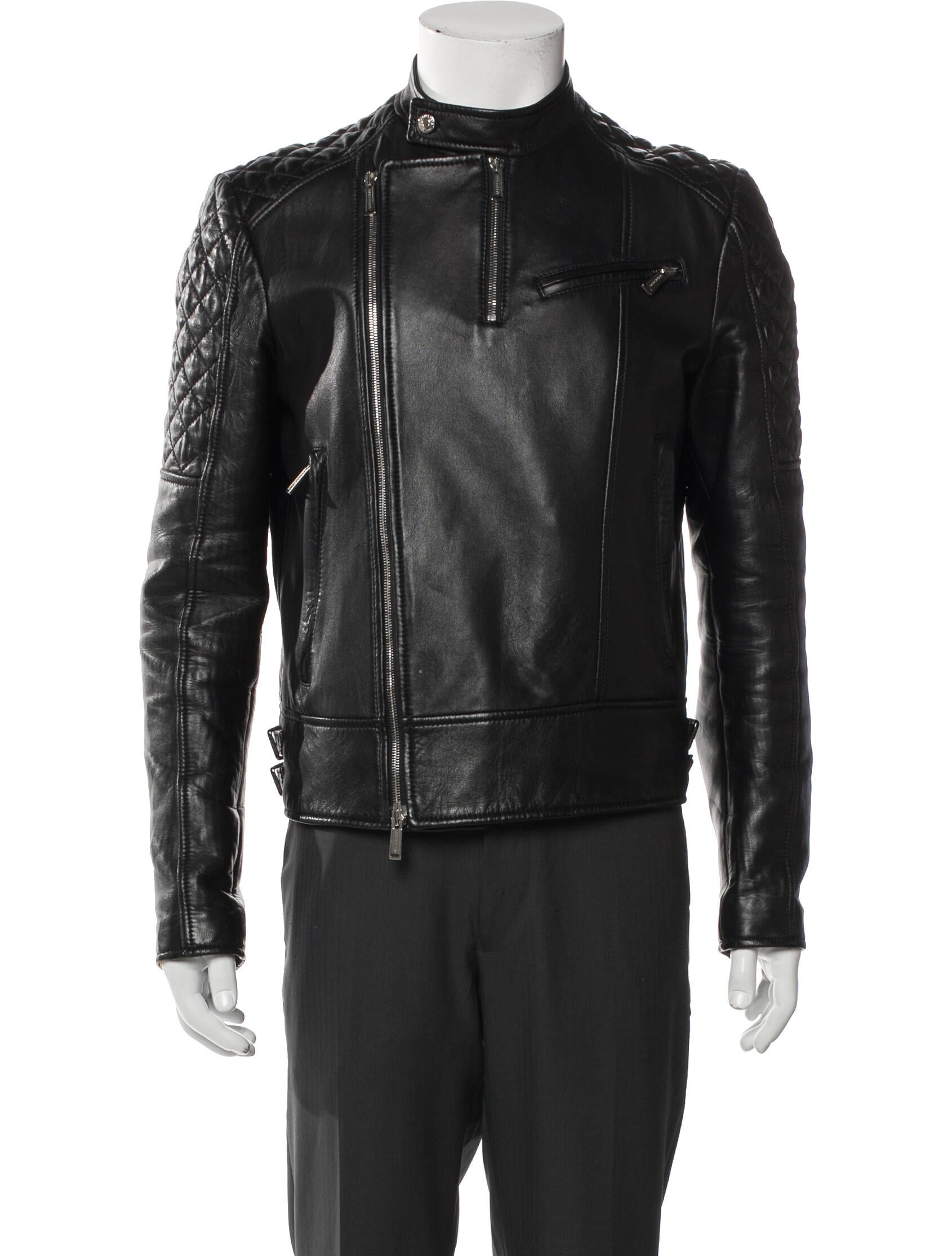 Dsquared² Leather Moto Jacket