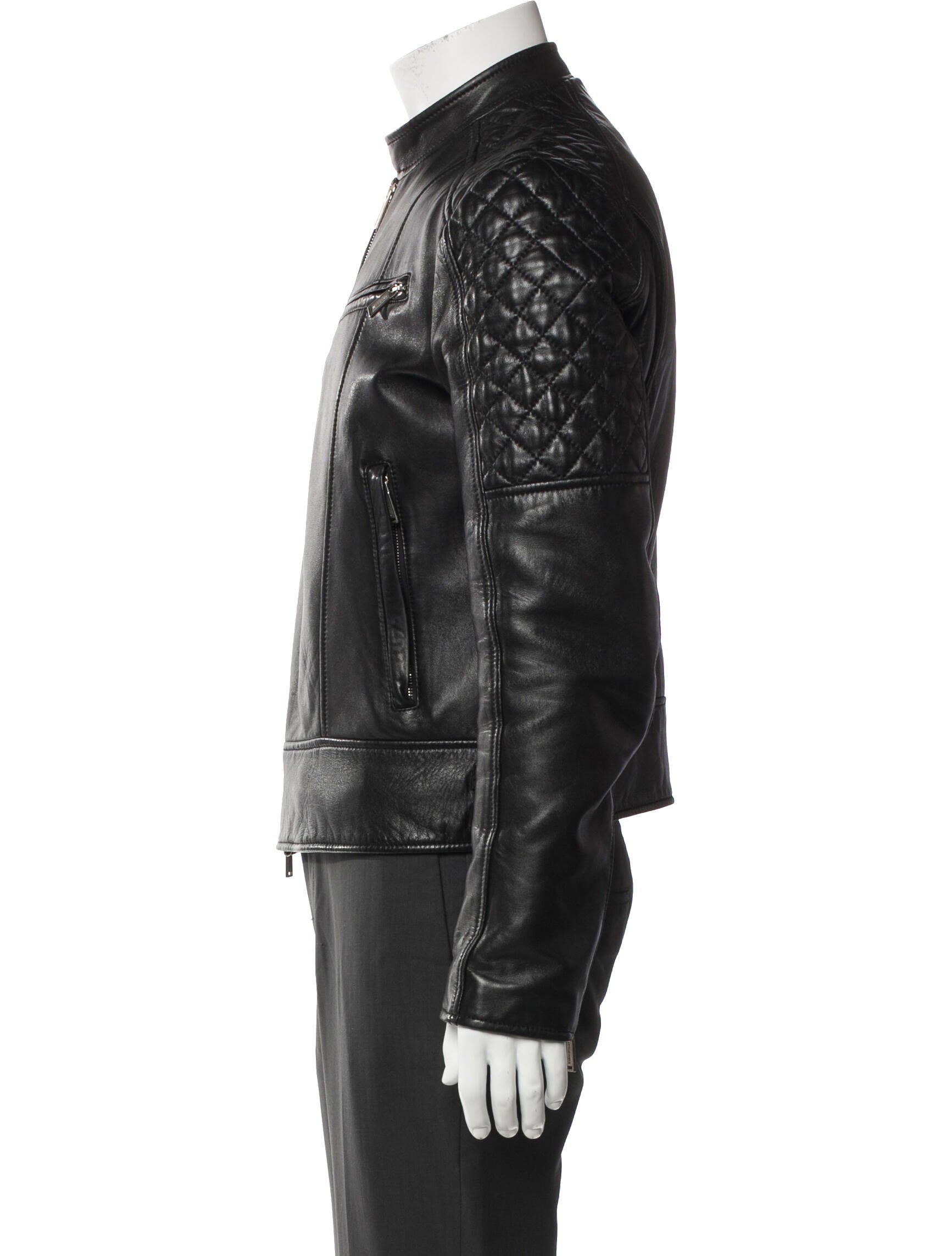 Dsquared² Leather Moto Jacket
