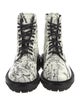 Dsquared² Leather Printed Lace-Up Boots