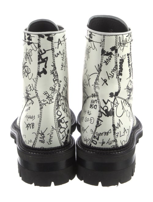 Dsquared² Leather Printed Lace-Up Boots