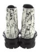 Dsquared² Leather Printed Lace-Up Boots