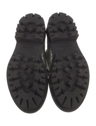 Dsquared² Leather Printed Lace-Up Boots