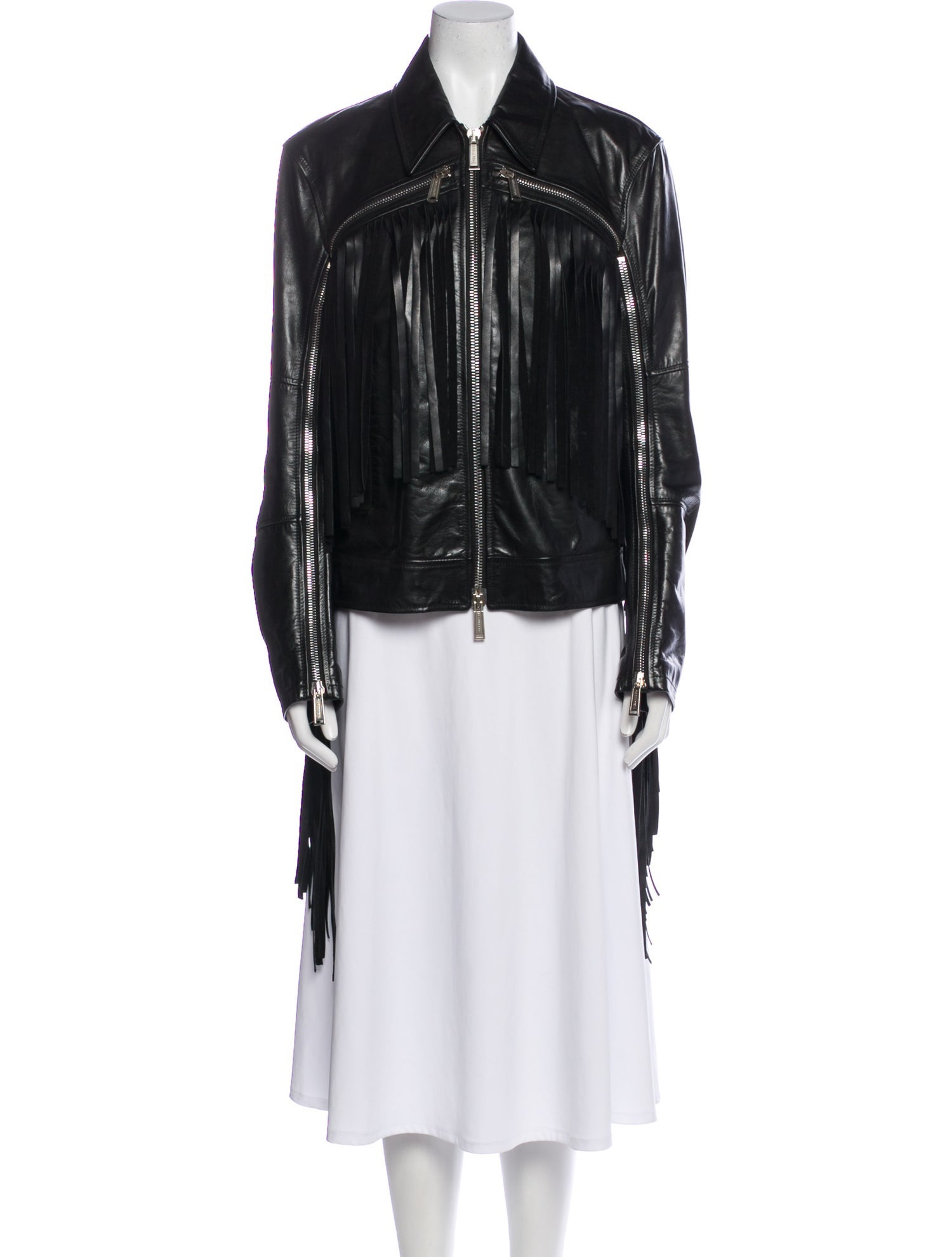 Dsquared² Calf Leather Biker Jacket