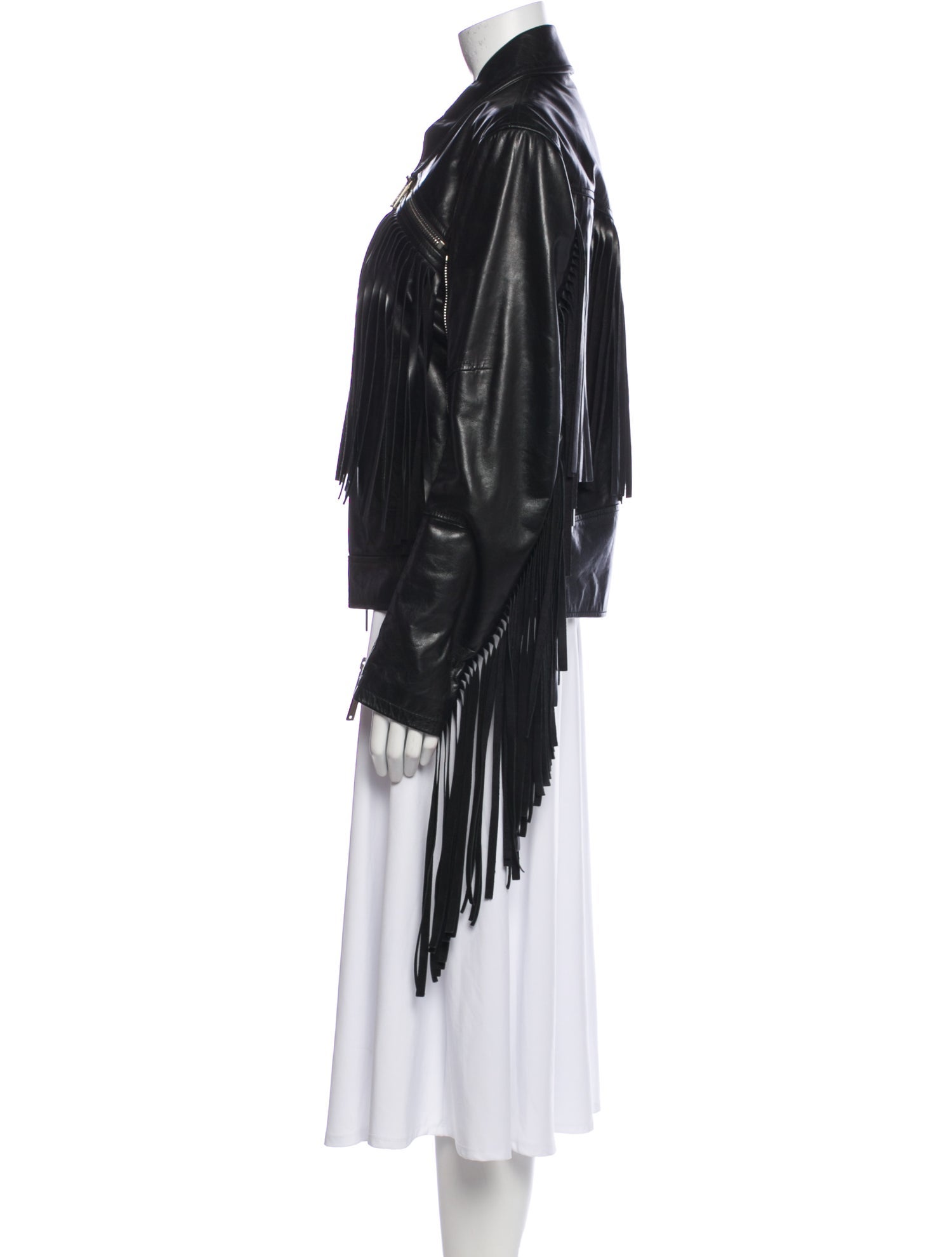 Dsquared² Calf Leather Biker Jacket