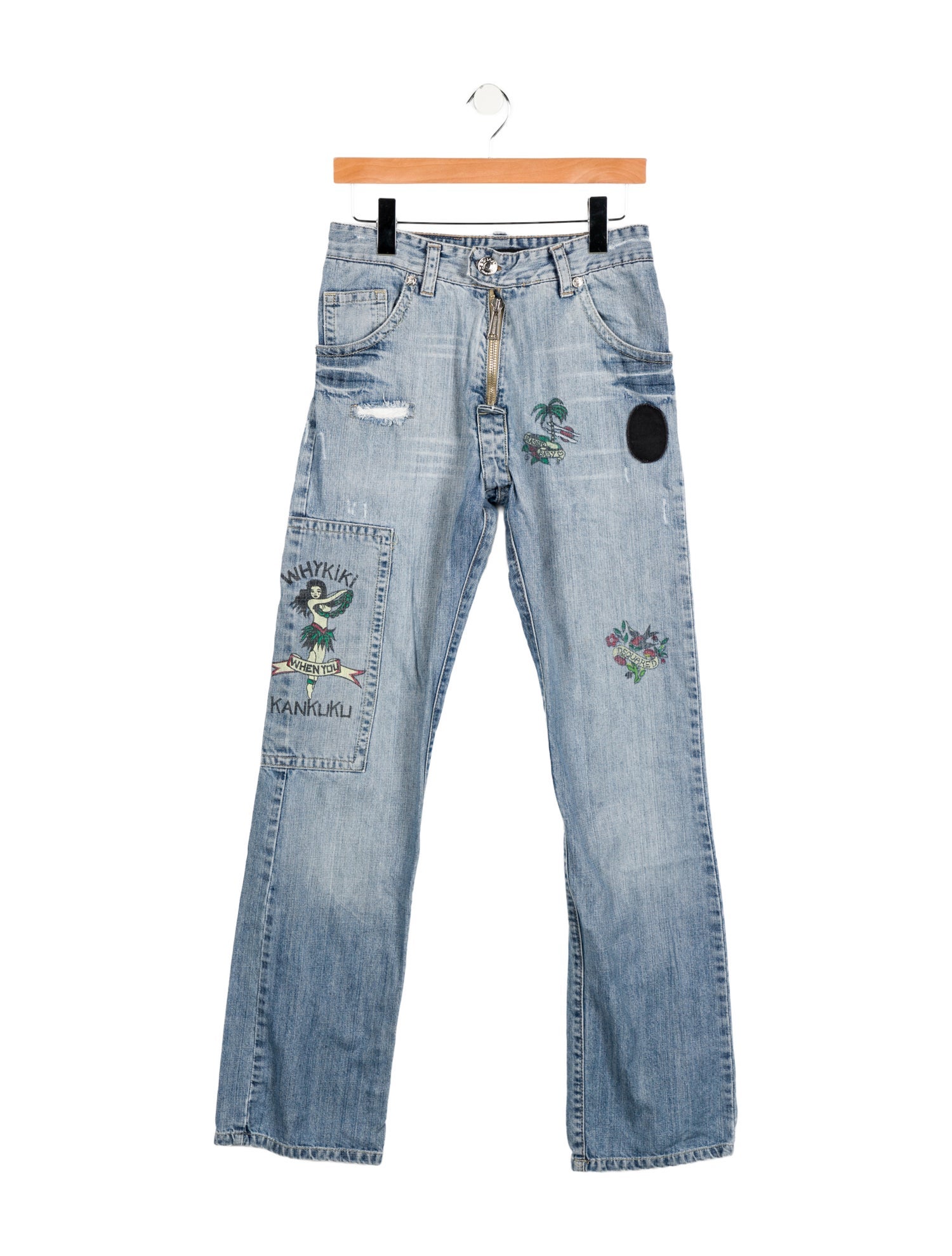 Dsquared² Mid-Rise Straight Leg Jeans