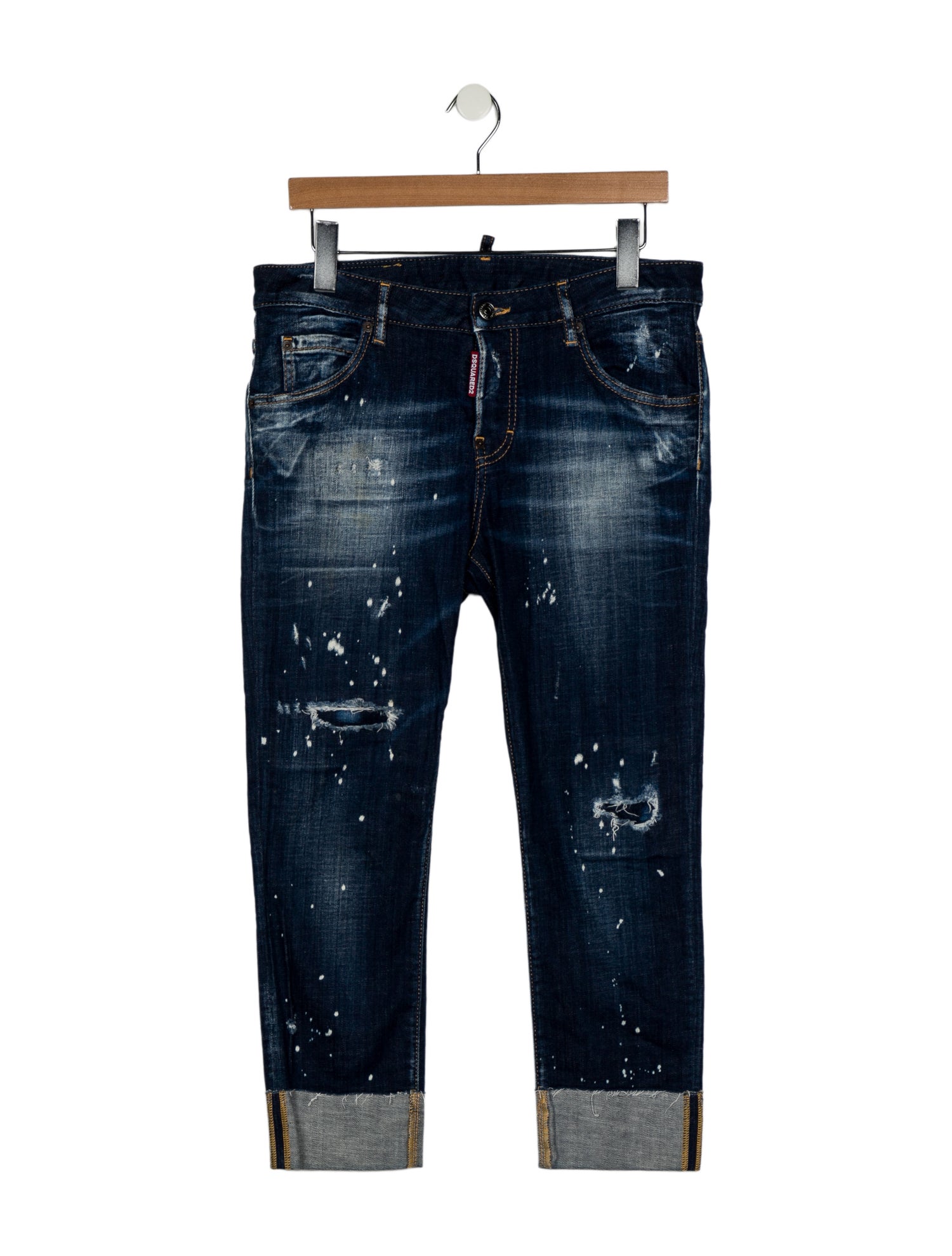 Dsquared² Mid-Rise Straight Leg Jeans