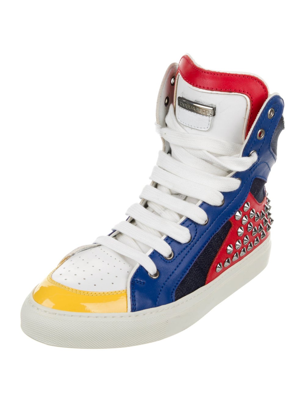 Dsquared² Leather Colorblock Pattern Sneakers - image 2