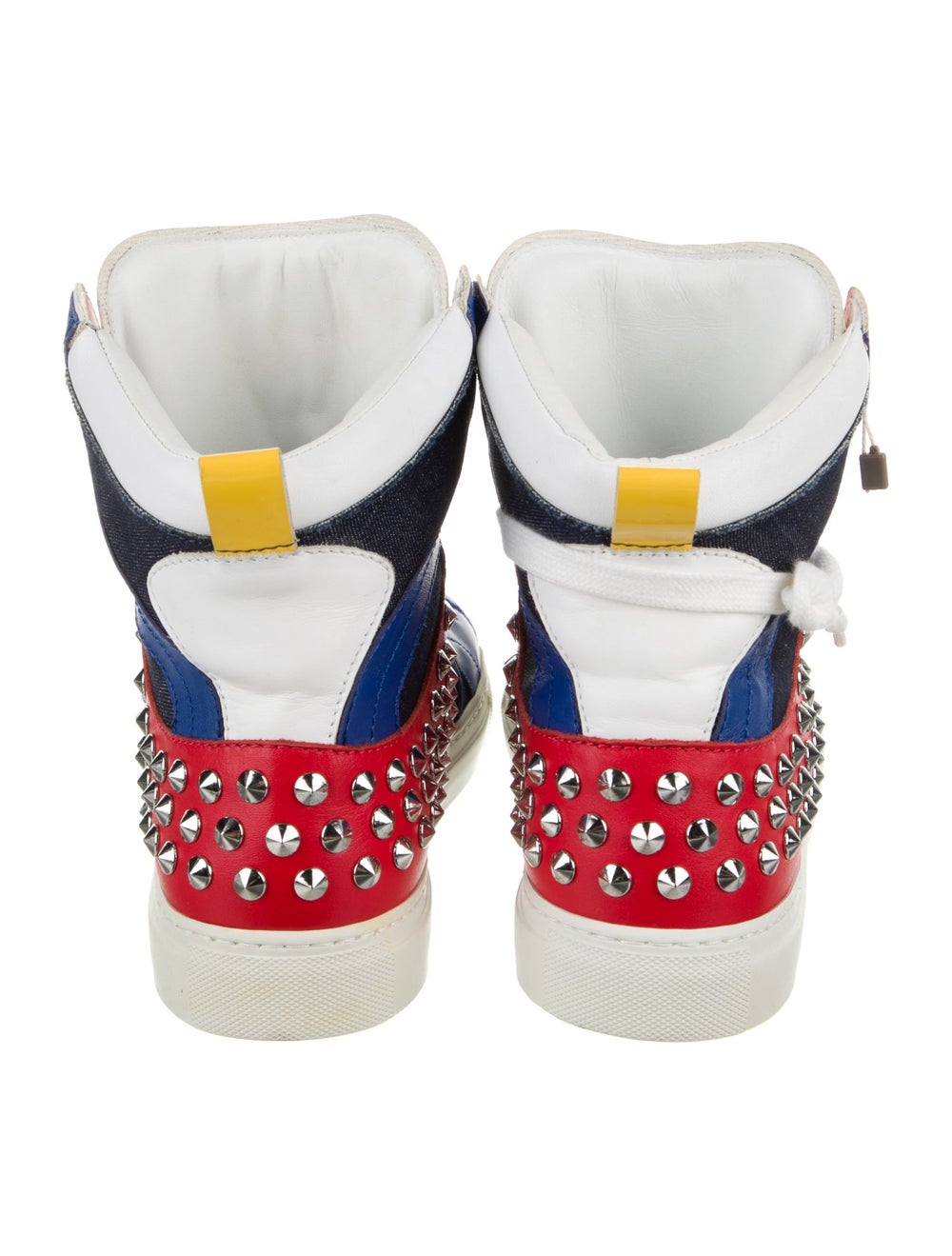 Dsquared² Leather Colorblock Pattern Sneakers - image 4