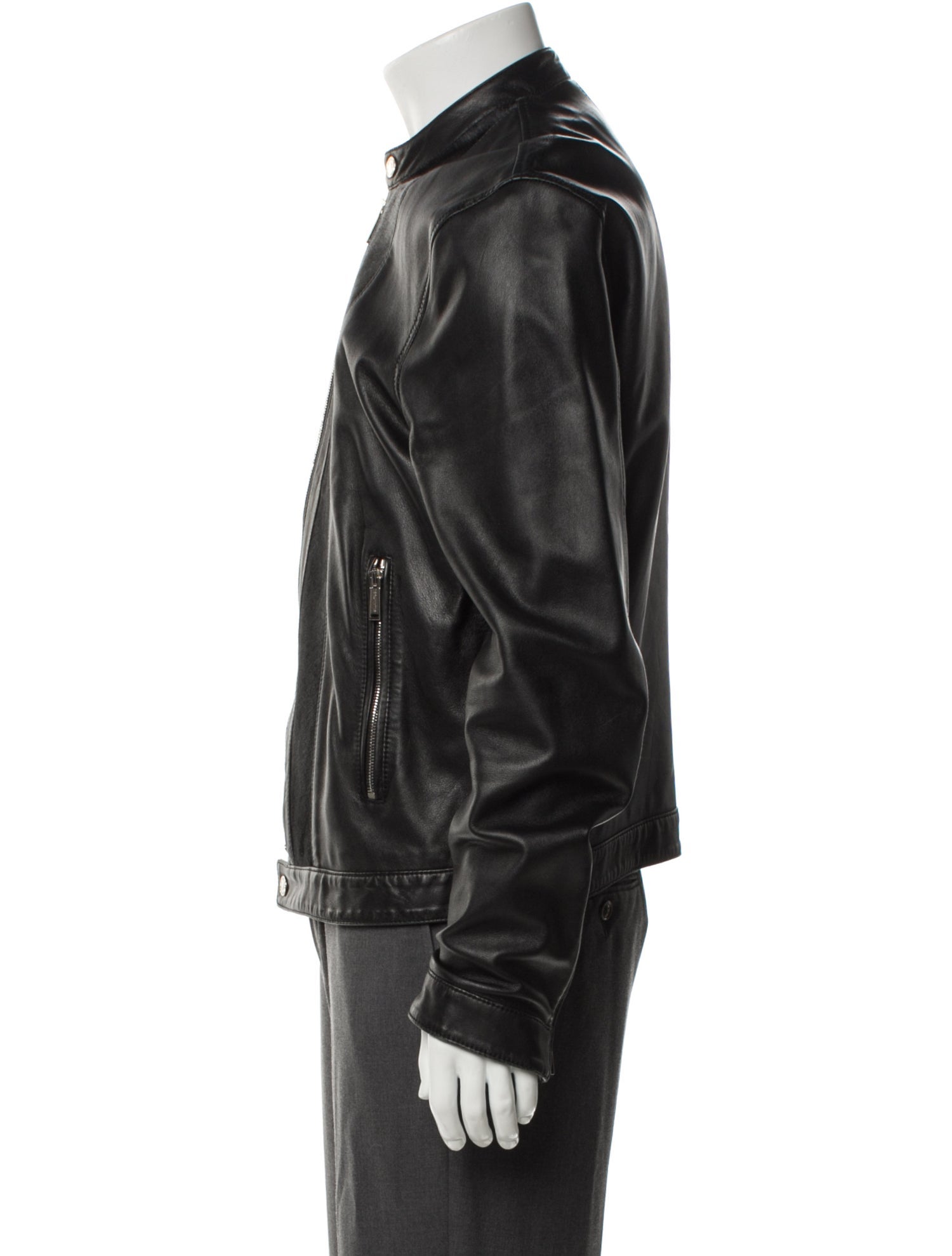Dsquared² Lamb Leather Moto Jacket