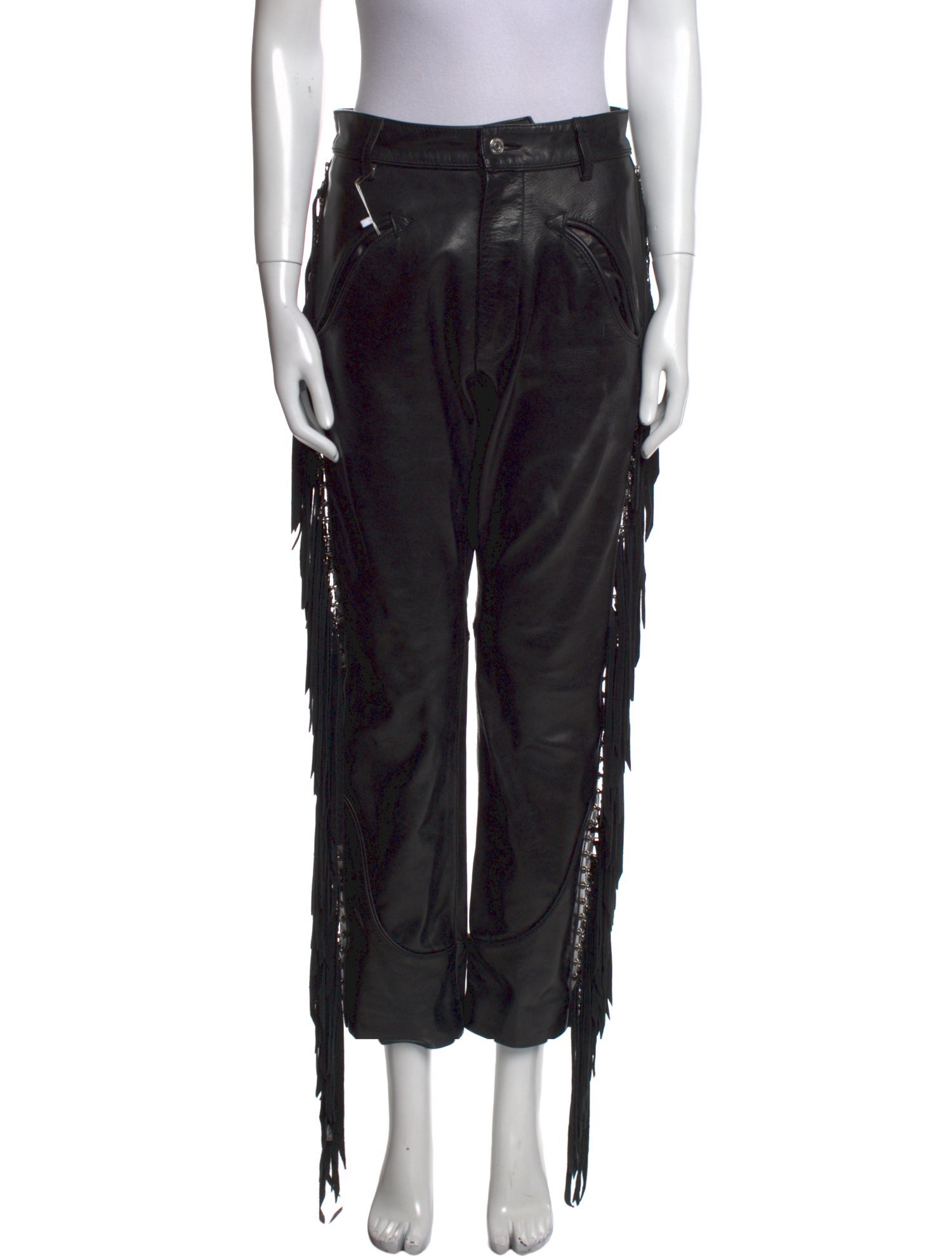 Dsquared² Calf Leather Wide Leg Pants w/ Tags