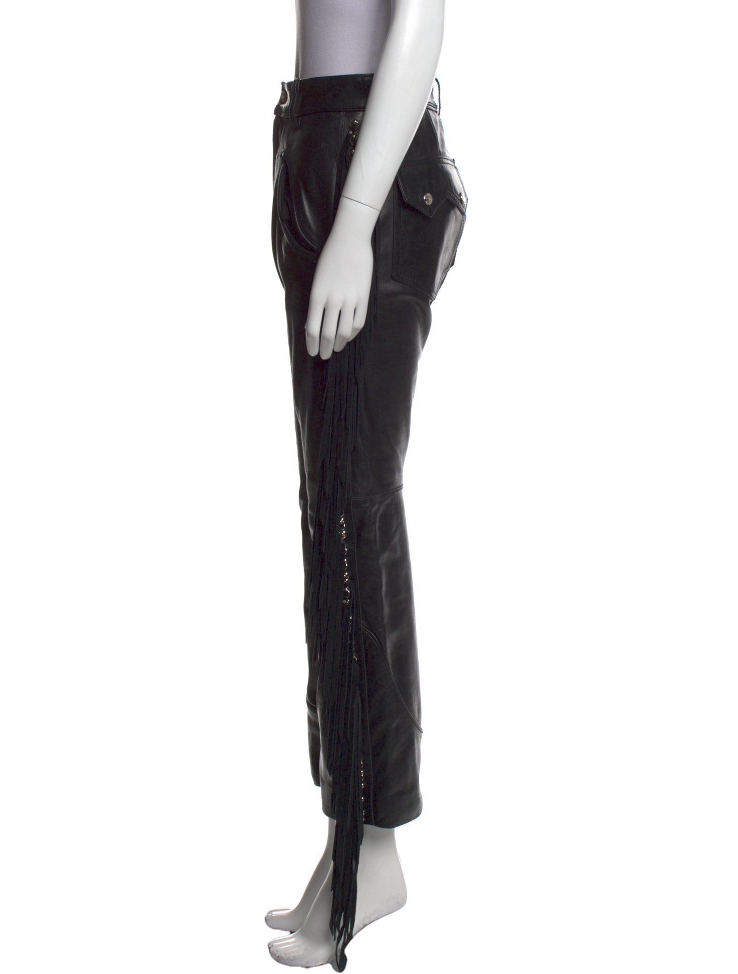 Dsquared² Calf Leather Wide Leg Pants w/ Tags